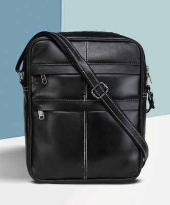 K London Men & Women Black Messenger Bag