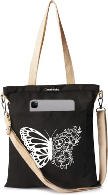 TrendoPrint Women Black Sling Bag