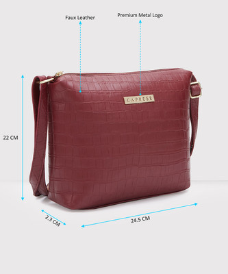 Caprese Women Maroon Sling Bag