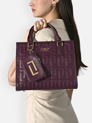 Lavie Luxe Women Maroon Satchel
