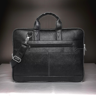 Shivra Men & Women Black Messenger Bag