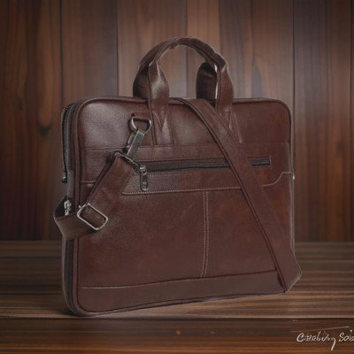 Shivra Men & Women Brown Messenger Bag