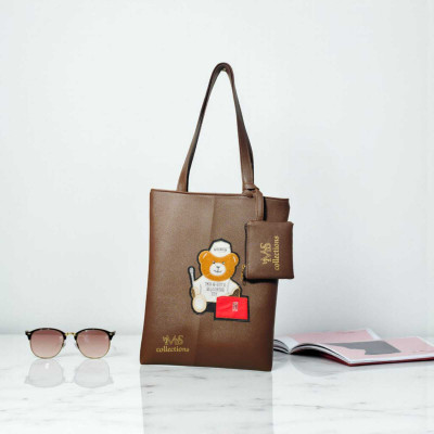 MS COLLECTIONS Women Brown Tote