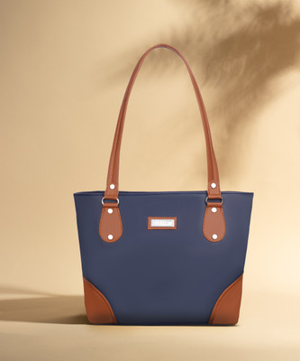 Elegant Women Blue, Gold Shoulder Bag