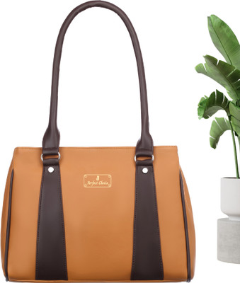 Perfect Choice Women Tan, Brown Handbag