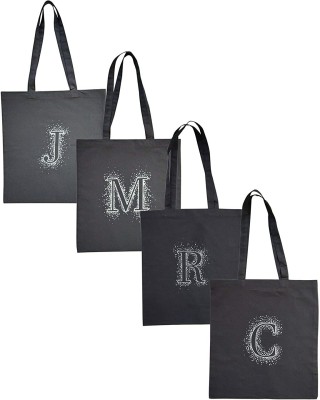 COTTON CANDY Women Black Tote(Pack of: 4)
