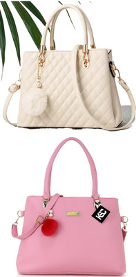 khatushyam collection Women White, Pink Hobo(Pack of: 2)