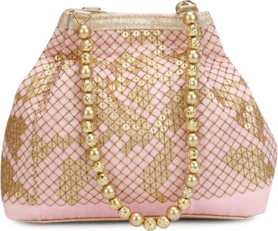 LONGING TO BUY Women Beige Pouch Potli