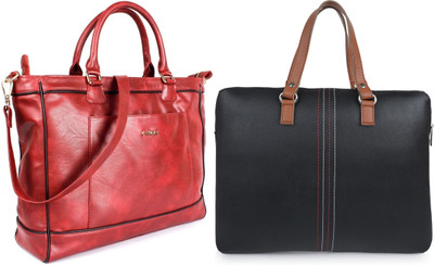 CIMONI Men & Women Black, Red Messenger Bag(Pack of: 2)