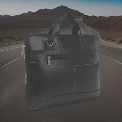 Shivra Men & Women Black Messenger Bag