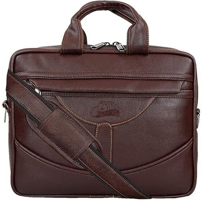 HOUSE OF COMMON Laptop Office Bag for men and women Waterproof Messenger Bag(Brown, 20 L)