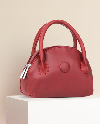 Leather Land Women Maroon Pouch Potli