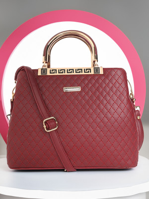 Lookout Fashion Women Maroon Hand-held Bag