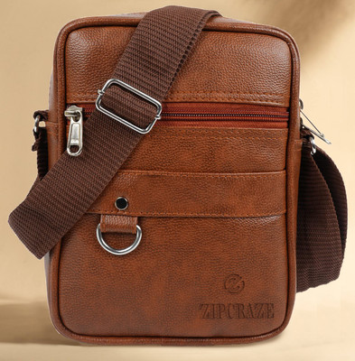 ZipCraze Men Tan Messenger Bag