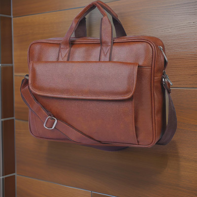 house of common Men & Women Tan Messenger Bag
