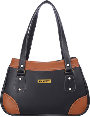 Snappy Women Black Shoulder Bag