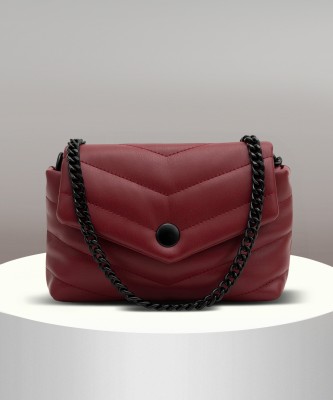 Miraggio Women Maroon Sling Bag