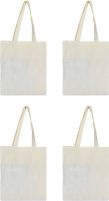 MEOTEENA Women White Tote(Pack of: 4)