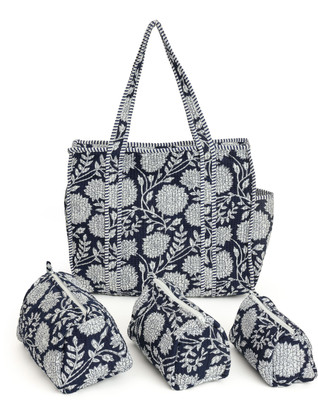 NIKAVIK Women Blue Tote(Pack of: 4)