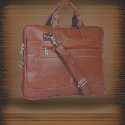 Shivra Men & Women Tan Messenger Bag
