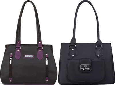 Lazzaroo Women Multicolor, Black Shoulder Bag(Pack of: 2)
