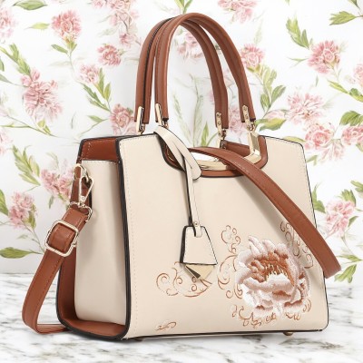 Exotic Women Beige Handbag