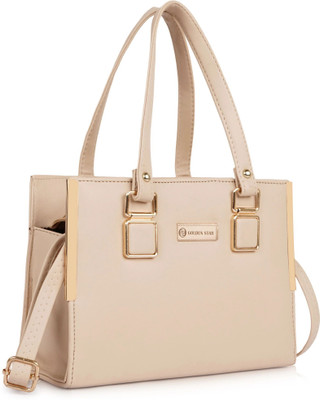 Golden Star Women Beige Hand-held Bag