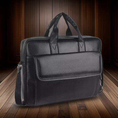 Shivra Men & Women Black Messenger Bag