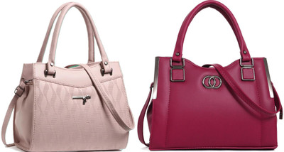 Reprox Women Pink, Maroon Messenger Bag(Pack of: 2)