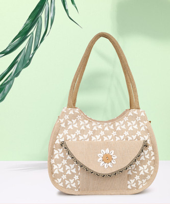 DAZZLE Women Beige, White Shoulder Bag