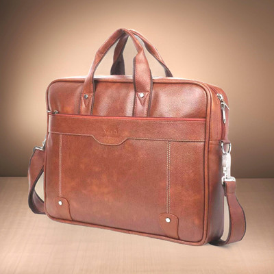 Shivra Men & Women Tan Messenger Bag