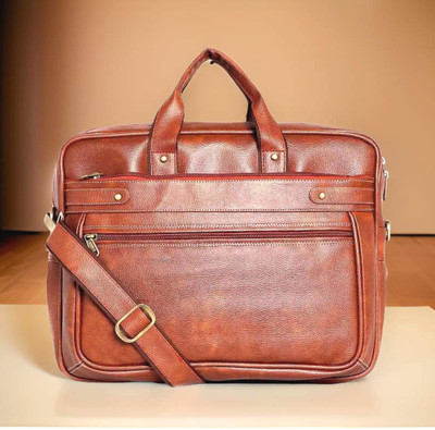 Shivra Men & Women Tan Messenger Bag