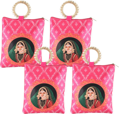 KUBER INDUSTRIES Women Pink Handbag(Pack of: 4)