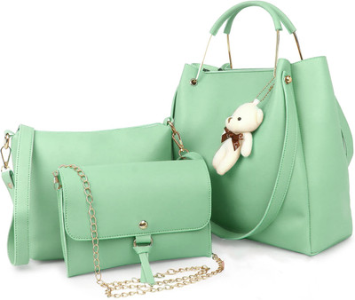 house of common Women Green Sling Bag