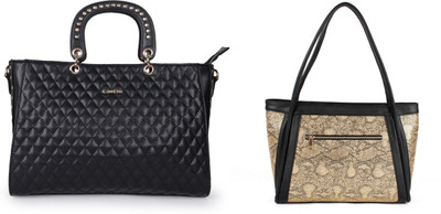 CIMONI Women Black, Gold Hand-held Bag