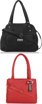 KSC Women Black, Red Handbag