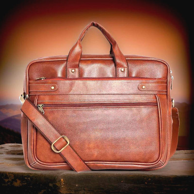 Shivra Men & Women Tan Messenger Bag