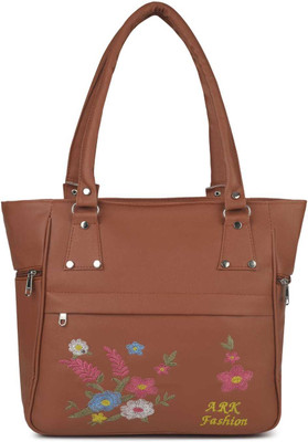 ARK FASHION Women Brown Hobo