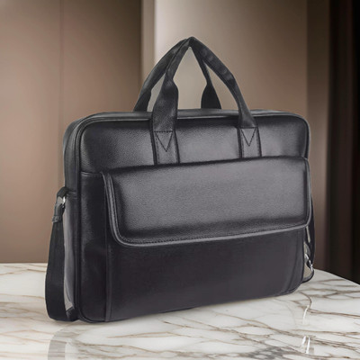 Shivra Men & Women Black Messenger Bag