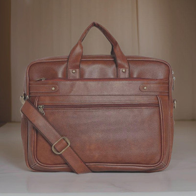 Shivra Men & Women Tan Messenger Bag