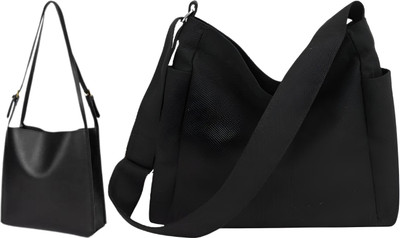 Trendycraft Women Black, Black Tote(Pack of: 2)
