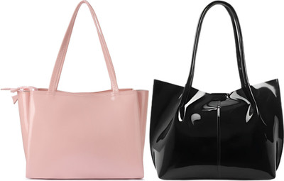 Trendycraft Women Pink, Black Shoulder Bag(Pack of: 2)