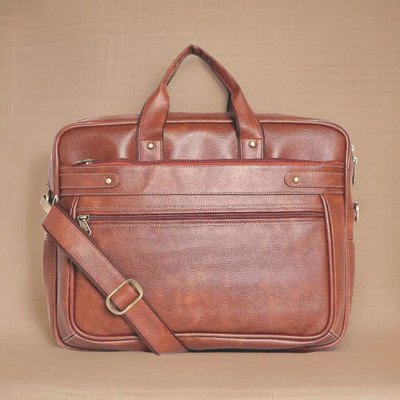 Shivra Men & Women Tan Messenger Bag