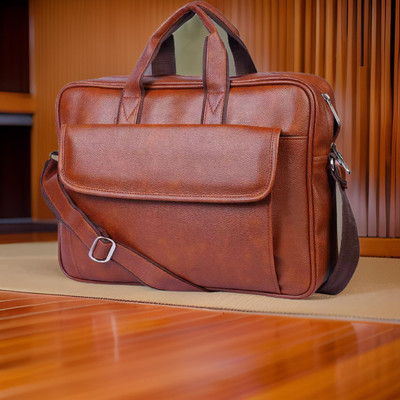 Shivra Men & Women Tan Messenger Bag
