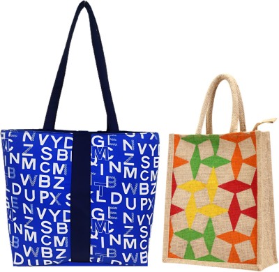 ENSAC Women Multicolor Tote(Pack of: 2)