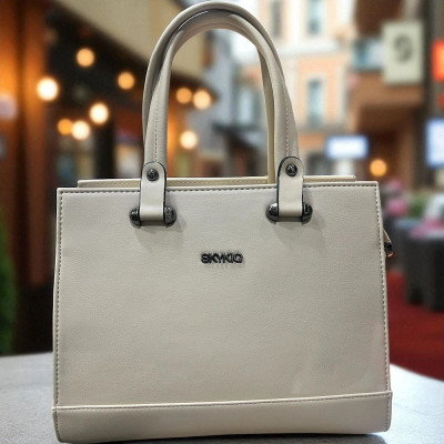 SKYKIQ Women Beige Handbag