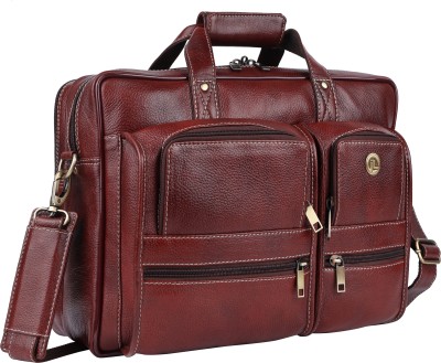 india leather Men Brown Messenger Bag