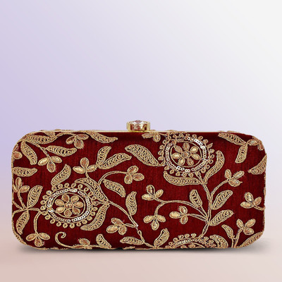 D'vine Luxe Party Red  Clutch