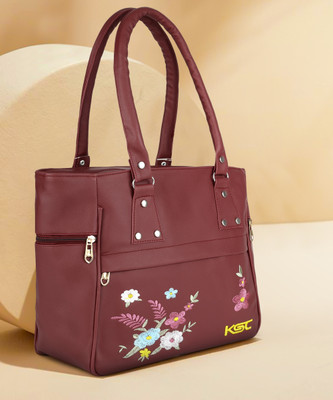 khatushyam collection Women Maroon Hand-held Bag