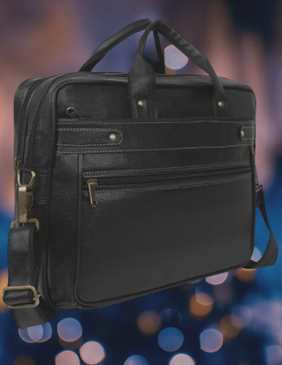 Shivra Men & Women Black Messenger Bag